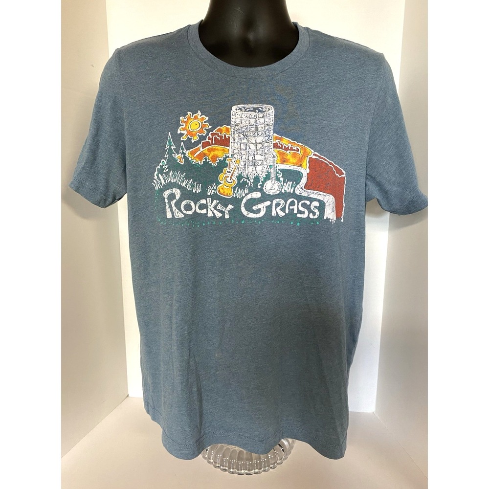 Rocky‎ Grass Men's T Shirt  Lyons Colorado 2024 Concert batik *Flawed*
